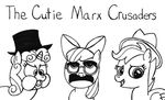  applebloom_(mlp) chico cub cutie_mark_crusaders_(mlp) equine eyewear facial_hair female feral friendship_is_magic glasses groucho harpo hasbro hat horn horse mammal marx_brothers mustache my_little_pony pegasus plain_background pony samueleallen scootaloo_(mlp) sweetie_belle_(mlp) top_hat unicorn white_background wings young 