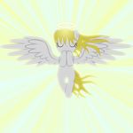  aibotnya angel derpy_hooves_(mlp) equine female feral friendship_is_magic halo hasbro hi_res horse mammal my_little_pony pegasus plain_background pony solo wings 