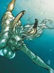  bikini breasts clothed clothing female final_fantasy final_fantasy_xii fran hair jacopo_camagni long_hair looking_at_viewer skimpy solo swimming swimsuit tight_clothing under_water underwater video_games viera water white_hair 