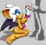  2008 abstract_background anthro bat blue_eyes breasts duo female gloves grey_background handjob kneeling mammal nipples penis plain_background rouge_the_bat sega sex simple_background sonic_(series) tail unknown_artist wings 
