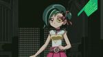  animated animated_gif belt food gif green_hair lowres mizuki_kotori_(yugioh_zexal) mizuki_kotori_(yuu-gi-ou_zexal) onigiri ribbon rice_ball riceball skirt wink yu-gi-oh! yugioh_zexal yuu-gi-ou_zexal 