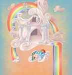 column equine female feral friendship_is_magic hasbro home horse house mammal my_little_pony nikohl pegasus pony rainbow rainbow_dash_(mlp) resting sculpture solo statue water waterfall wings 