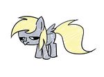  derpy_hooves_(mlp) equine female feral friendship_is_magic hasbro horse mammal my_little_pony pegasus plain_background pony solo unimpressed white_background wings yikomega 