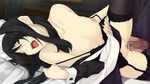  black_hair closed_eyes erect_nipples eyes_closed maid maid_outfit nude open_mouth schoolgirl solo vaginal 
