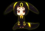  bad_id bad_pixiv_id chibi fang gen_2_pokemon neon_trim personification pokemon red_eyes redvvvred solo umbreon 