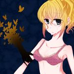  bad_id bad_pixiv_id beatrice blonde_hair bra bug butterfly insect kurosawa_(saccharin) lingerie ponytail tears umineko_no_naku_koro_ni underwear ushiromiya_jessica 