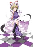  bad_id bad_pixiv_id blonde_hair gap hat highres midoridama red_eyes short_hair solo touhou yakumo_yukari 