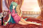  china_dress chinadress chinese_clothes chinese_dress dress fan flower hatsune_miku high_heels qipao vocaloid 