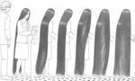  anime hair long_hair monochrome very_long_hair 