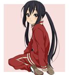  bad_id bad_pixiv_id black_hair brown_eyes e-n k-on! long_hair nakano_azusa solo track_suit twintails 