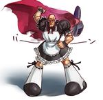  apron bald capcom cape crossdressing e_bizaemon lowres maid male_focus robot_joints rockman rockman_x sigma solo 