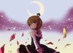  brown_hair bug butterfly crown insect konoe_(fogtracks) petals purple_eyes solo umineko_no_naku_koro_ni ushiromiya_maria 