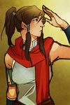  anarahk armband armlet avatar:_the_last_airbender avatar_(series) dark_skin hair_tubes halterneck korra ponytail scarf solo the_legend_of_korra topknot 