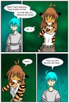  blue_hair comic dialog english_text feline female flora_(twokinds) hair human male mammal text tiger tom_fischbach trace_legacy twokinds 