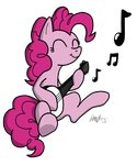  banjo equine female feral friendship_is_magic fur hasbro horse mammal musical_note my_little_pony pink_fur pinkie_pie_(mlp) plain_background pony solo transparent_background unknown_artist 