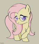  equine eyewear female feral fluttershy_(mlp) friendship_is_magic glasses hair hasbro horse mammal my_little_pony pegasus pink_hair pony solo unknown_artist wings 