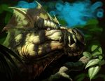  branch close-up dragon face flyntdragon leaves photorealism portrait ryan_wardlow teeth 