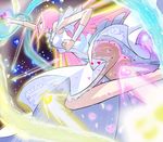  arm_up ass clenched_hands closed_eyes colorful dress from_below giantess gloves goddess haruyama_kazunori heart heartcatch_precure! light_particles light_rays long_hair long_skirt panties pantyshot petticoat pink_hair pink_panties precure precure_heartcatch_orchestra punching raised_fist single_glove skirt solo underwear upskirt white_dress white_gloves 