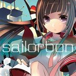  brown_hair gin_(oyoyo) lowres original sailorbon school_uniform serafuku solo 