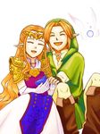  1girl bad_id bad_pixiv_id blonde_hair earrings fairy gloves hat instrument jewelry link navi ocarina pointy_ears princess_zelda saiba_(henrietta) smile the_legend_of_zelda the_legend_of_zelda:_ocarina_of_time 