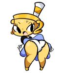  absurd_res bent_over butt camel_toe clothing cup cuphead_(game) female hi_res ms._chalice not_furry panties solo underwear upskirt video_games 