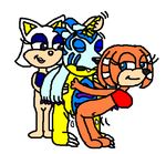  bailesm131 crossover digimon gabumon rouge_the_bat sonic_team tellyweb tikal_the_echidna 