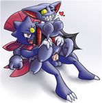  &lt;3 cum female gliscor male nintendo on_top penetration penis pok&#233;mon pokemon pussy reverse_cowgirl_position sex simple_background straight teckworks vaginal vaginal_penetration video_games weavile 