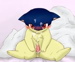  &#12375;&#12419;&#12427;&#12393;&#12425; blush breath cum feral front_view looking_at_viewer male masturbation nintendo penis pok&#233;mon pokemon quilava red_eyes shaldra solo spread_legs spreading video_games 