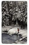 bad_id bad_pixiv_id footprints forest kui_ryouko landscape male_focus nature original reflection snow solo tree water 