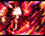  ayakashi_(monkeypanch) bad_id bad_pixiv_id fire fujiwara_no_mokou grin red_eyes smile solo touhou white_hair 