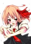  akiakiaki9 blonde_hair hair_ribbon necktie red_eyes red_neckwear ribbon rumia short_hair solo touhou 