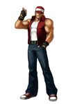  blonde_hair fatal_fury male_focus muscle official_art ogura_eisuke simple_background solo terry_bogard the_king_of_fighters the_king_of_fighters_xiii 