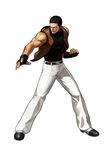  black_hair fingerless_gloves gloves long_hair male_focus official_art ogura_eisuke ponytail robert_garcia ryuuko_no_ken simple_background solo the_king_of_fighters the_king_of_fighters_xiii 