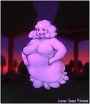  adventure_time breasts female looking_at_viewer lumps lumpy_space_princess modeseven nitrotitan outside solo star tree 