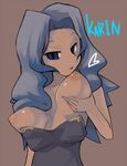  artist_request blue_eyes blue_hair breasts elite_four karen karin_(pokemon) large_breasts pokemon 
