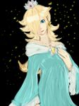  blonde_hair blue_eyes hair_over_one_eye highres mario_(series) nintendo princess_rosalina rosalina_(mario) rosetta_(mario) smile space star stars super_mario_bros. super_mario_galaxy 