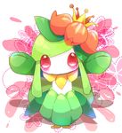  blush crown flower lilligant nintendo plant pokemon red_eyes 