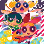  :o band banned_artist black_hair blonde_hair blossom_(ppg) blue_eyes bubbles_(ppg) buttercup_(ppg) drum green_eyes guitar instrument looking_at_viewer mintchoco_(mmn2) multiple_girls orange_hair powerpuff_girls red_eyes ribbon siblings sisters smile 