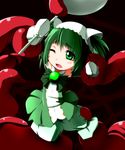  chitose_yuma dlcsekiei green_eyes green_hair highres magical_girl mahou_shoujo_madoka_magica mahou_shoujo_oriko_magica open_mouth short_hair short_twintails solo tears tentacles twintails 