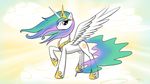  alicorn cutie_mark equine female feral flowing_hair friendship_is_magic hasbro horn mammal my_little_pony princess_celestia_(mlp) solo winged_unicorn wings xcopyen002 xcopyen002_(artist) 