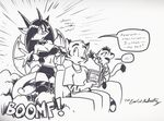  anthro bat_wings black_and_white breasts cat cleavage clothed clothing couple cub darke_katt demon draegwolf eric_schwartz family father feline female kitten magic male mammal monochrome mother navel parent rush sabrina_online skimpy succubus transformation webcomic wings young 