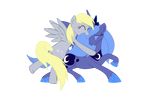  alicorn alpha_channel cool_colors cutie_mark derpy_hooves_(mlp) duo equine female feral friendship_is_magic hasbro hi_res horn horse mammal my_little_pony pegacorn pegasus plain_background pony princess_luna_(mlp) transparent_background unknown_artist winged_unicorn wings 