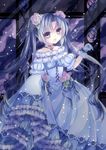  bad_id bad_pixiv_id dress flower frills gloves hair_flower hair_ornament long_hair mikazuki_sara original solo 