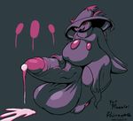  balls big_balls cum difference hyper hyper_balls hyper_penis macro male mismagius nintendo overweight penis pok&#233;mon precum size solo thick_thighs video_games yowesephth 