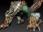  capcom fur horns jinouga monster_hunter monster_hunter_portable_3rd no_humans scales tail wolf zinogre 