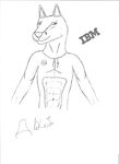  abs alexei barcode canine chain dog ibm jackal male necklace sketch 
