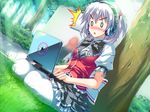  blush censored computer henshin_3 laptop lol penis surprise surprised what white_hair 