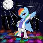  blue_fur disco equine female fiarel friendship_is_magic fur group hasbro horse mammal my_little_pony pegasus pony rainbow_dash_(mlp) solo_focus wings 
