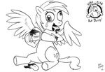  accident black_and_white blood bluevon cutie_mark derpy_hooves_(mlp) envelope equine female feral friendship_is_magic gore hasbro mail_carrier mammal monochrome my_little_pony nightmare_fuel ouch paper_cut pegasus plain_background self_inflicted severed sketch solo tears tongue white_background wings wounded 