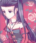  ari_(pixiv) black_eyes black_hair choker dress female gensou_suikoden gensou_suikoden_ii jewelry jillia_blight long_hair lowres pendant solo suikoden suikoden_ii tiara 